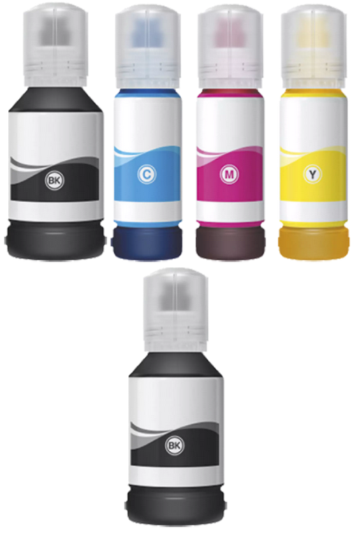 Compatible Epson 102 Full set of Ecotank Ink Bottles + EXTRA BLACK (2 x Black, 1 x Cyan/Magenta/Yellow)